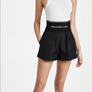 NWOT ALEXANDER WANG Logo Elastic Safari Shorts 10